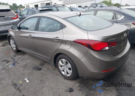 2016 Hyundai Elantra Se из США, поврежденный, VIN 5NPDH4AE3GH776647